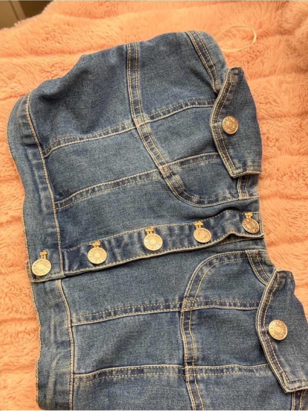Denim Button-Front Women’s Jeans Shirt - Blue